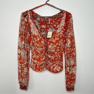 Free People Say The Word Ruched Blouse
